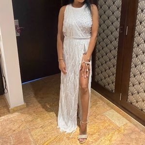 White pearl and white stone embellishment